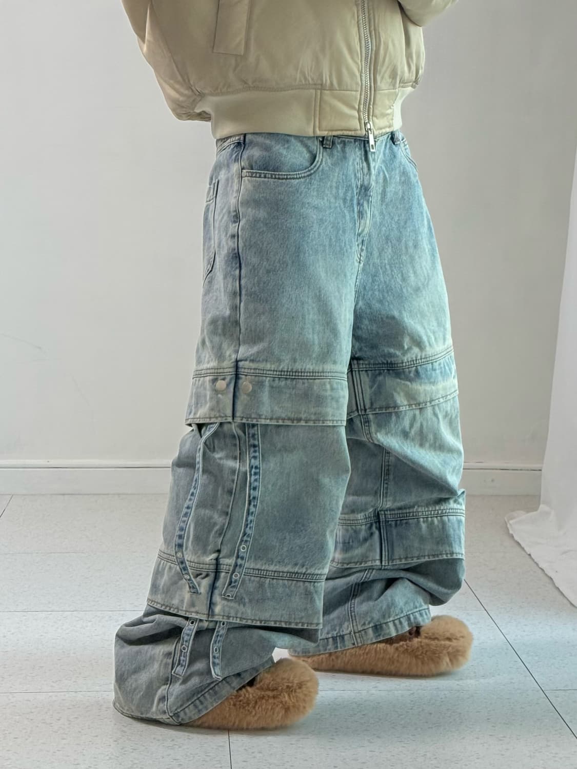 빈티지 스트랩 와이드 팬츠 상품이미지2