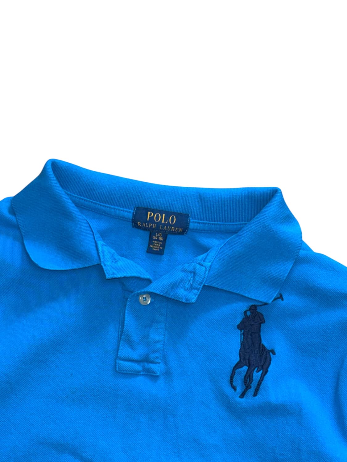 폴로 랄프로렌 빅포니 스카이블루 반팔 카라티 상품이미지4