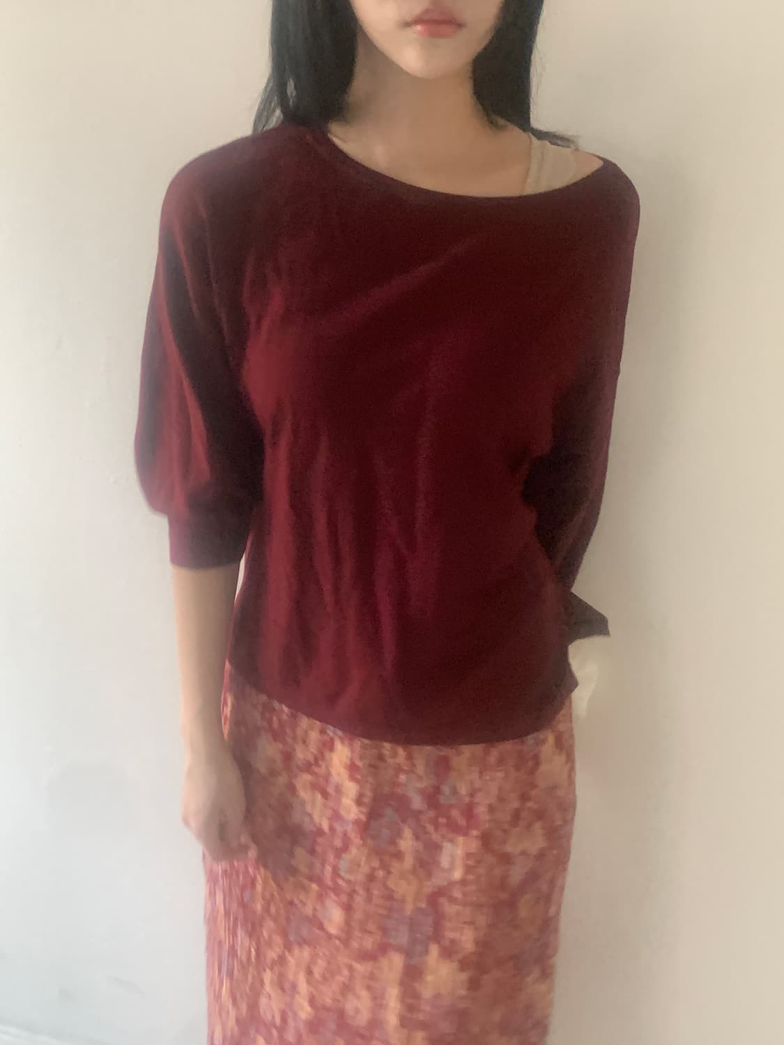 Oriental flower pleats skirt 상품이미지7