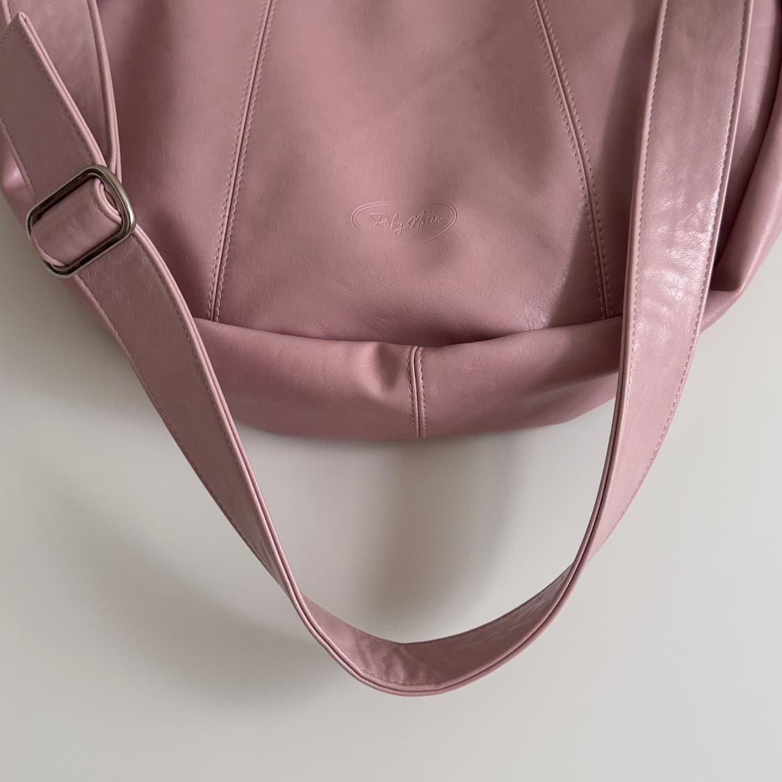 보부상 데일리 가죽 크로스백 핑크 상품이미지5