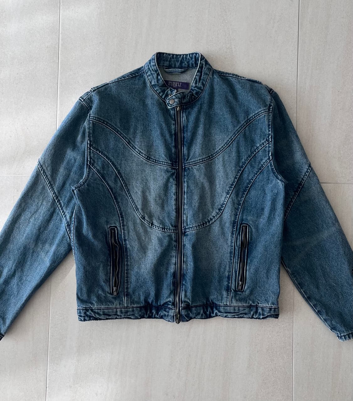 비슬로우 데님 워시드 자켓 상품이미지1