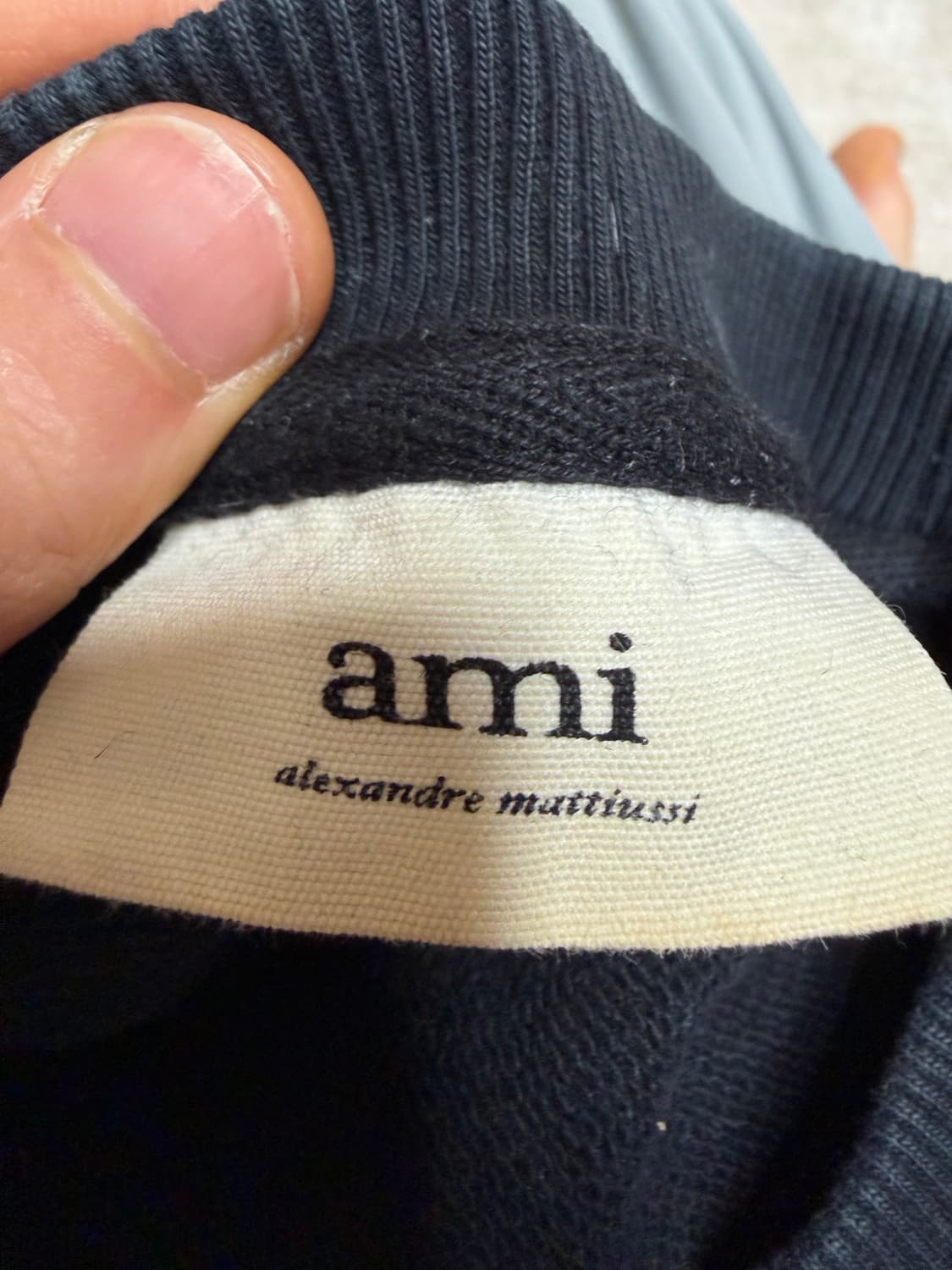 아미 스몰 하트 로고 스웨트셔츠 블랙 XL 상품이미지9