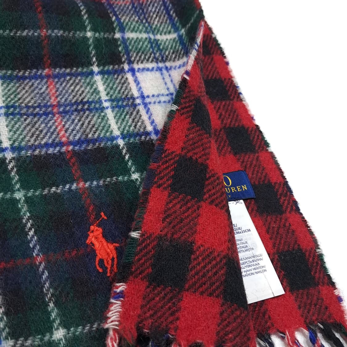 MX514 폴로 이태리판 울 양면 타탄 버팔로 체크 멀티 머플러 목도리 상품이미지6