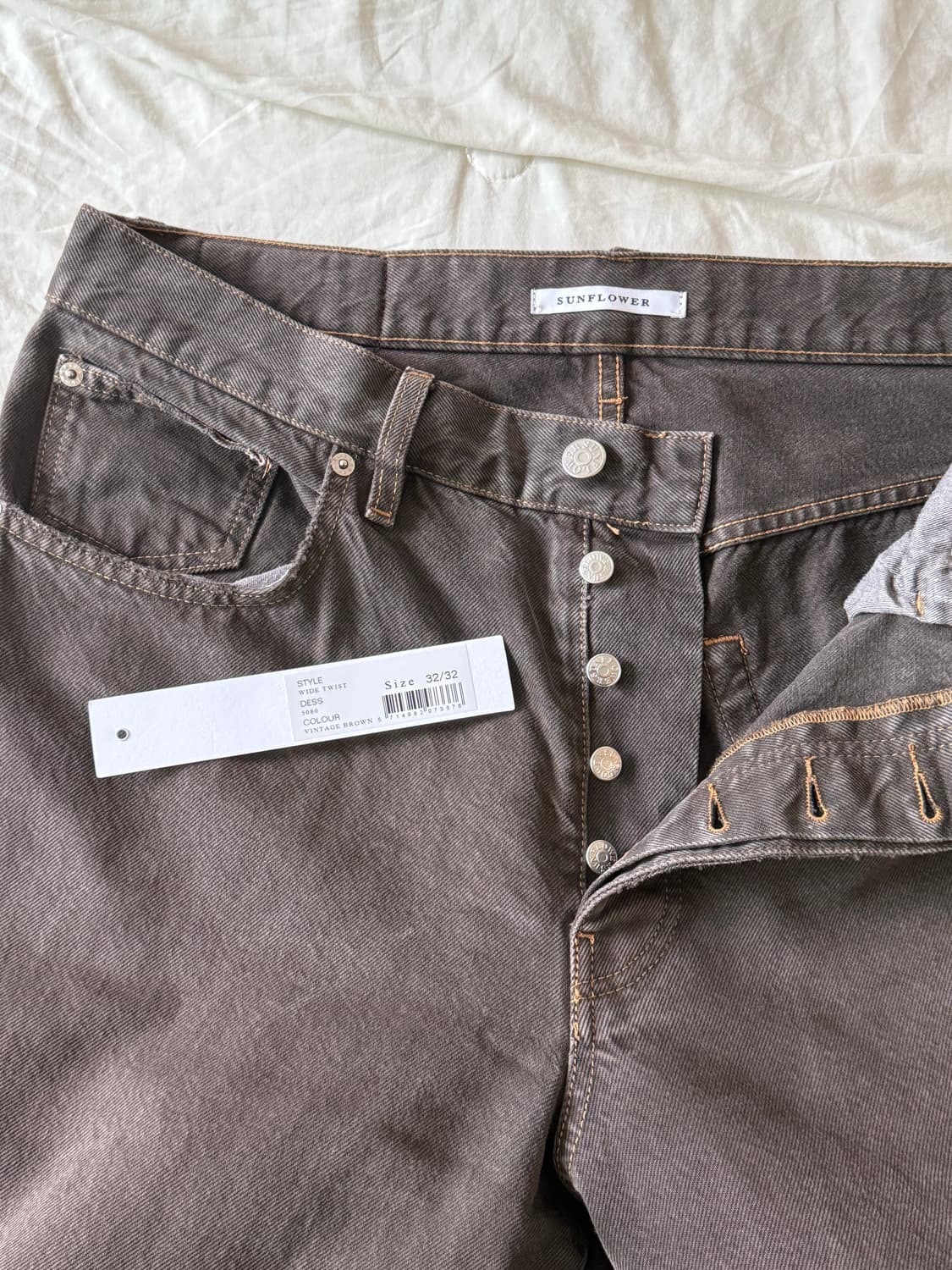 선플라워 와이드 트위스트 빈티지 브라운 32/32 상품이미지5