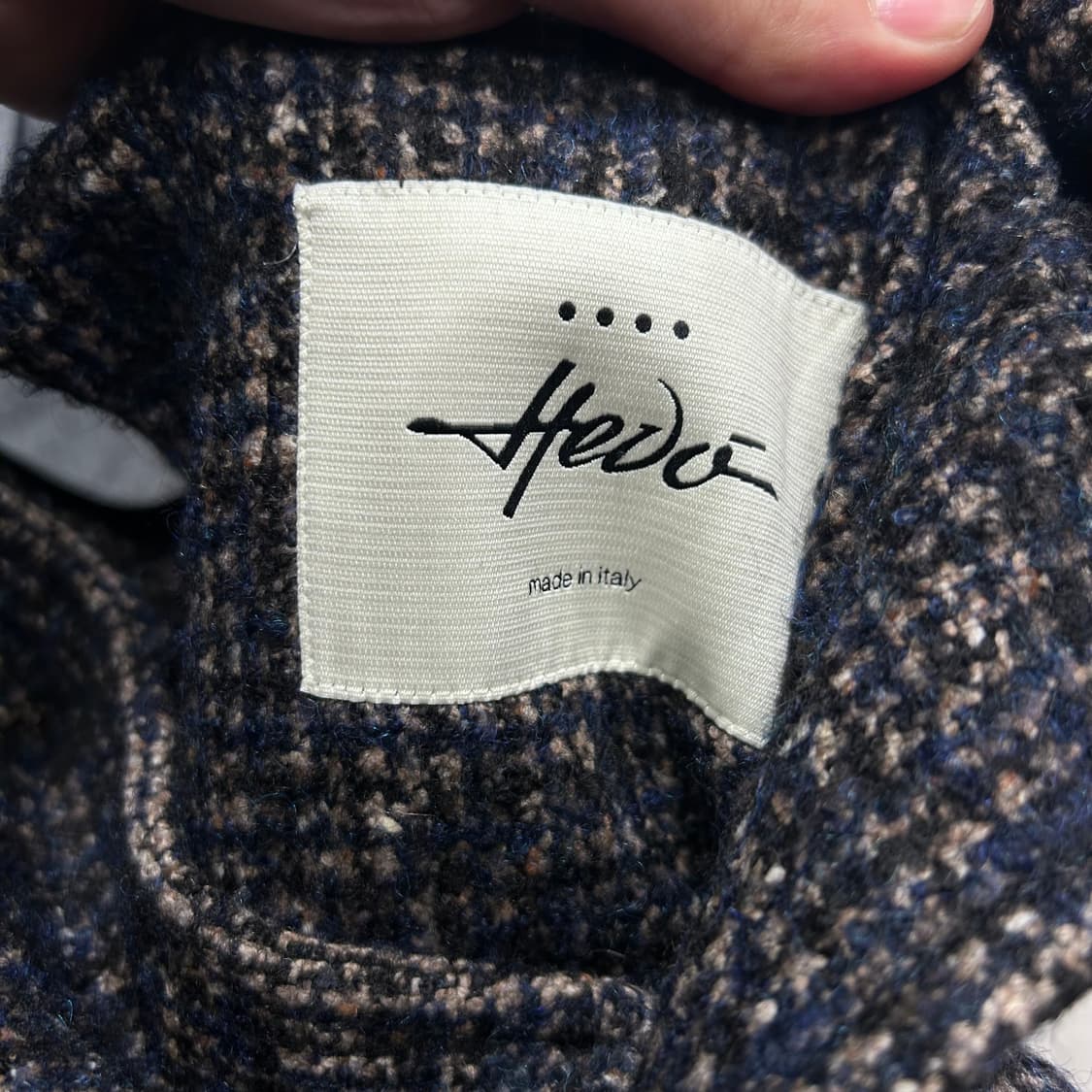 헤보 이태리 쓰리버튼 알파카 울 트위드 코트 상품이미지3