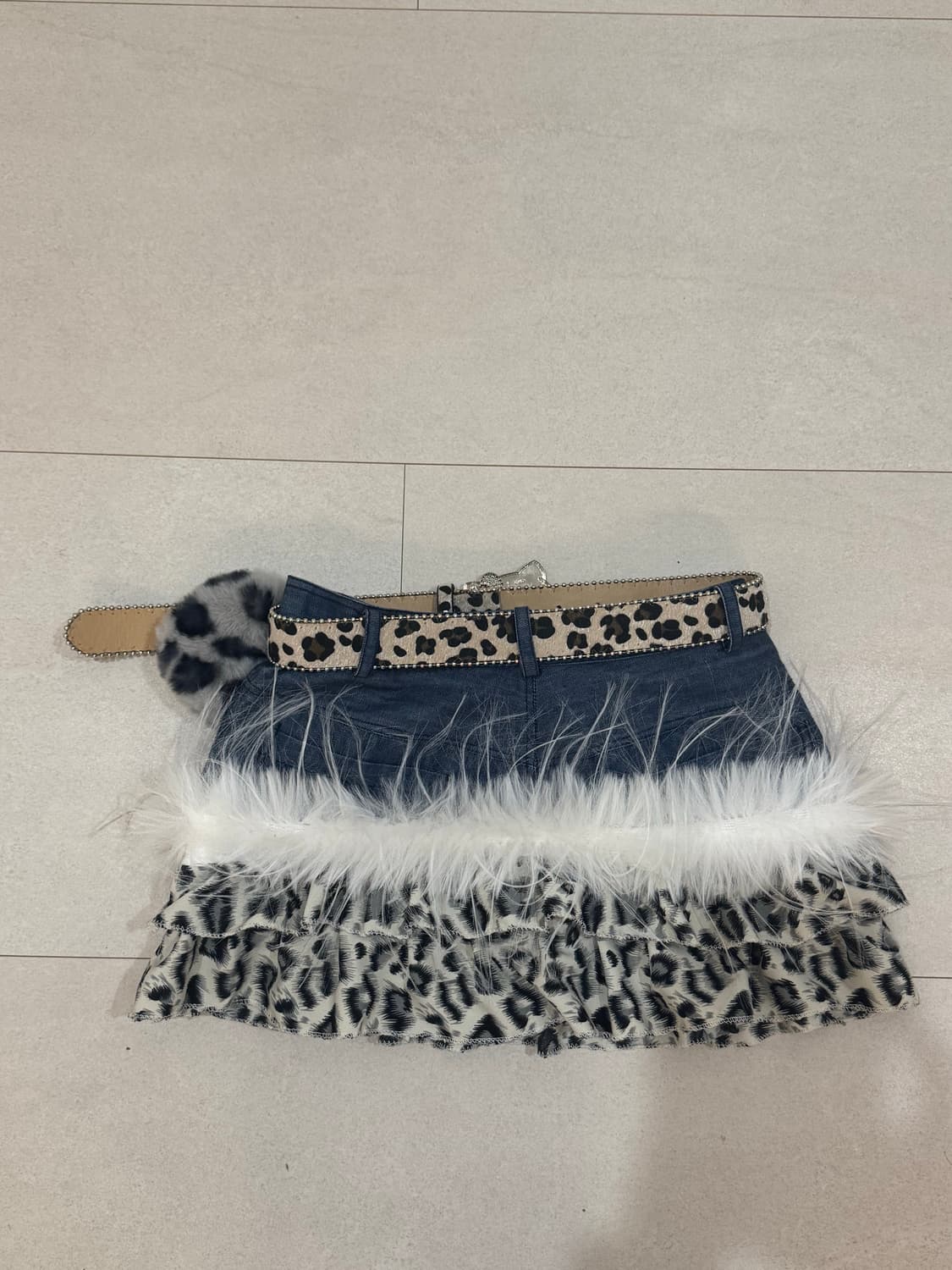 갸루 빈티지 미니 스커트 헬로키티 판매 상품이미지2