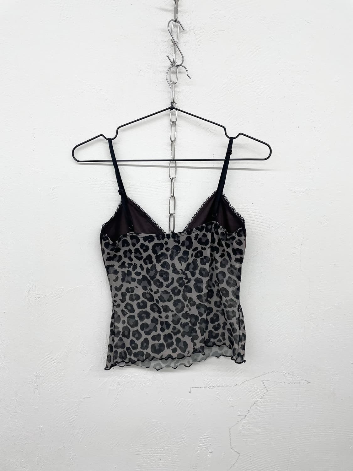 갸루 레오파드 리본 슬립 상품이미지6