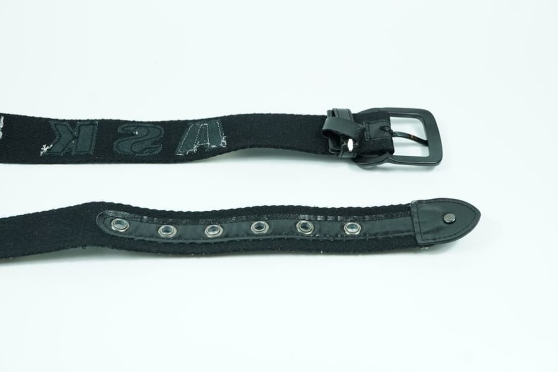 ASK Y2K 아카이브 유니언잭 빅로고 캔버스 벨트 상품이미지6