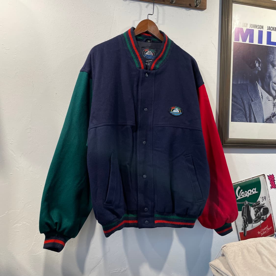 빈티지 멀티컬러 울 바시티자켓 2XL 상품이미지4