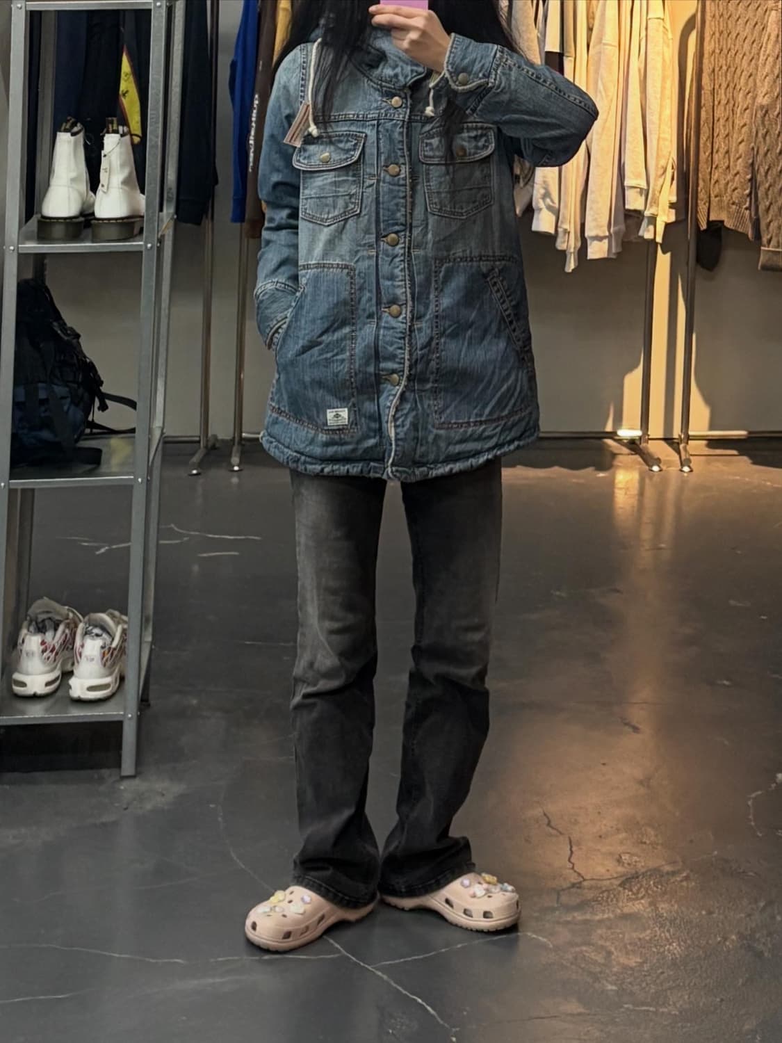 일본빈티지 포켓 버튼 데님 자켓 A2777 상품이미지2