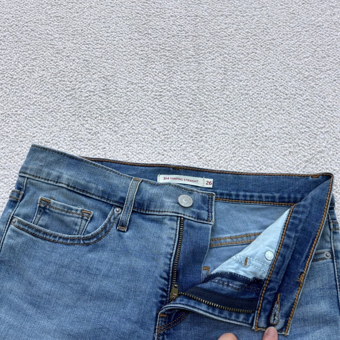 W26 L28 리바이스 블루 데님 팬츠 0420E 상품이미지5