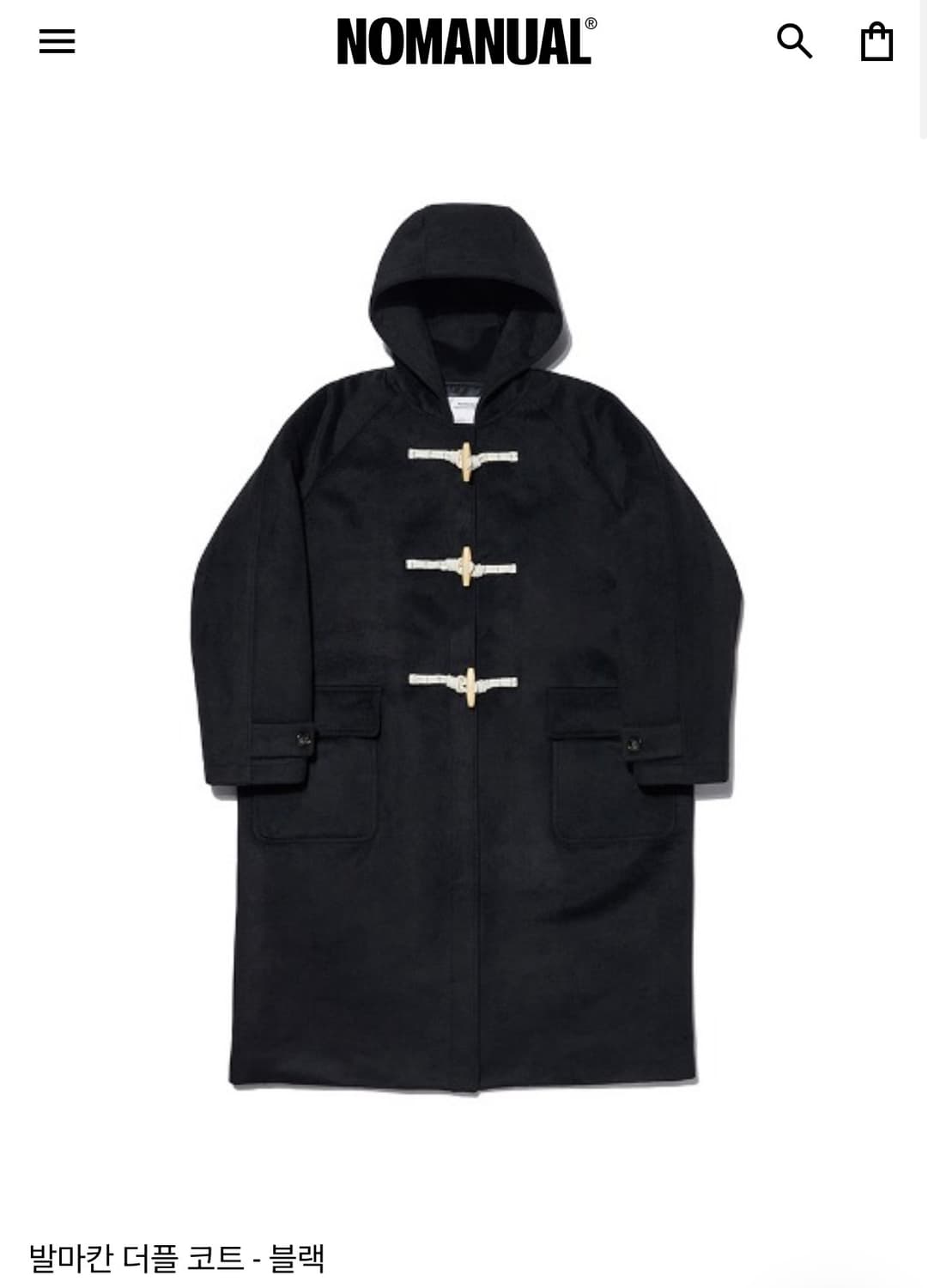 BALMACAAN DUFFLE COAT - BLACK 상품이미지1