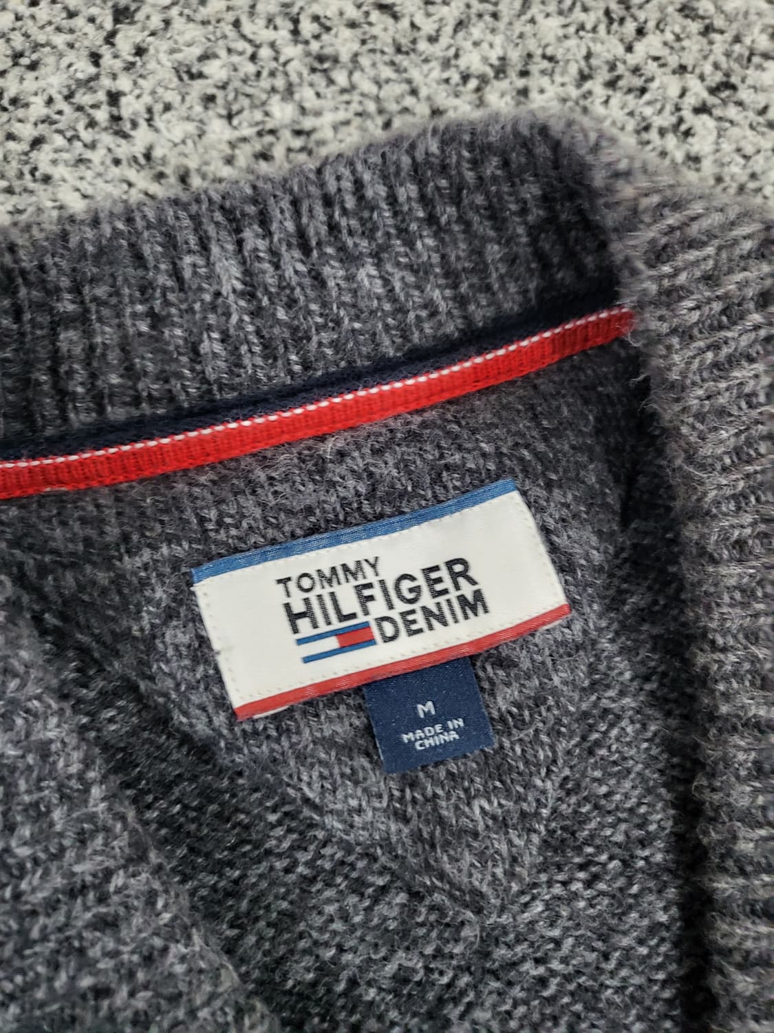 타미힐피거 집업 니트 가디건 (그레이) 상품이미지3