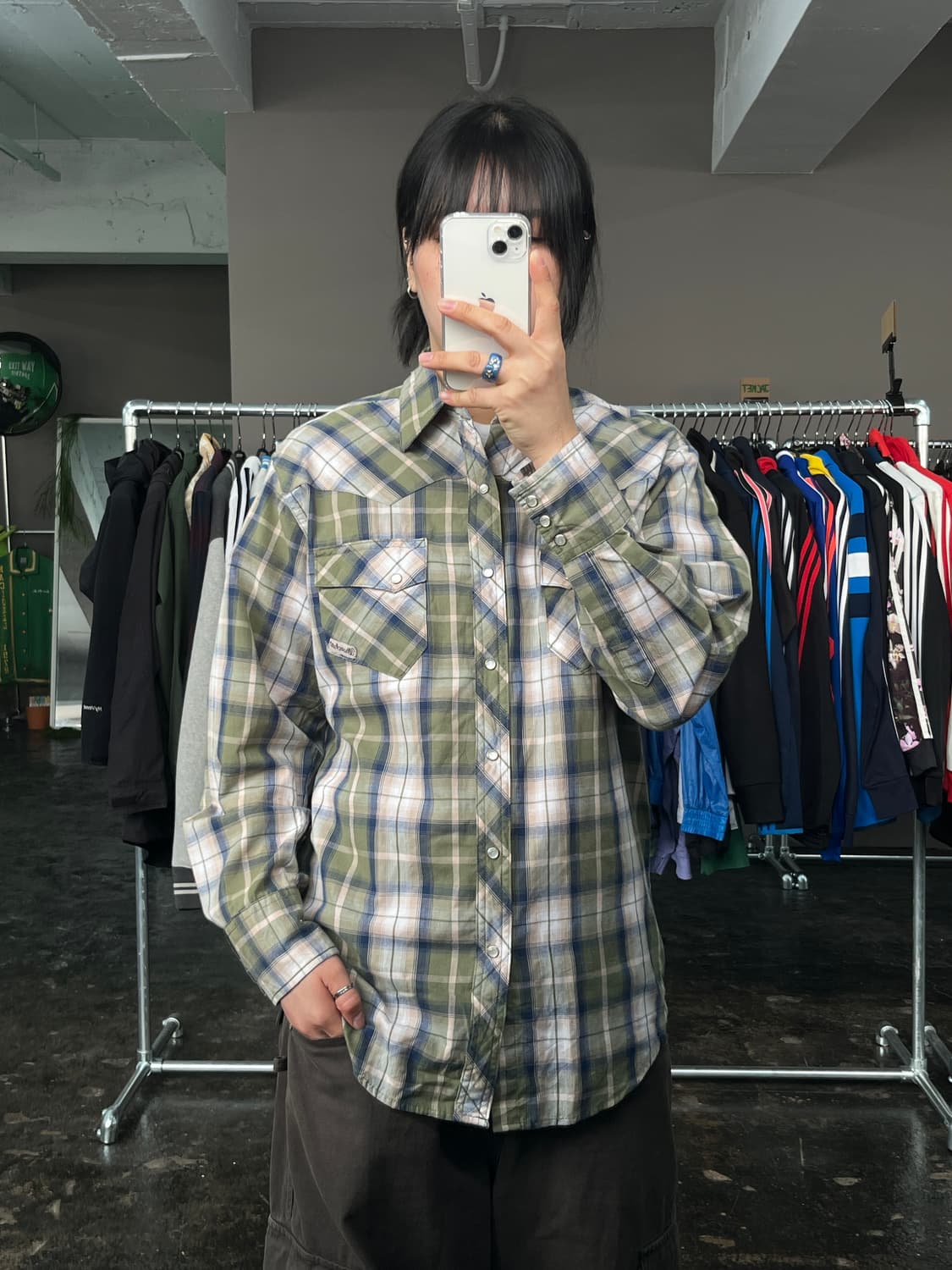 랭글러 웨스턴 체크 셔츠 상품이미지2