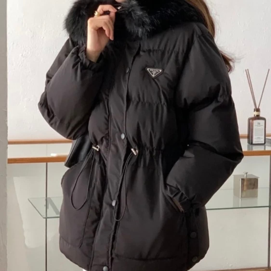 프라다 퍼 패딩 상품이미지3