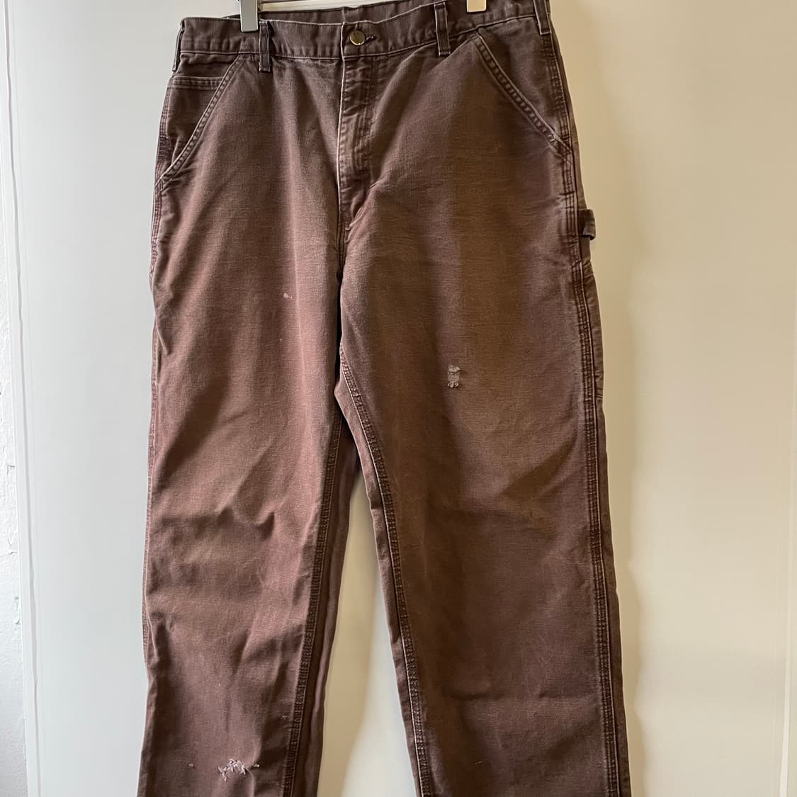 칼하트 다크 브라운 워크팬츠 상품이미지3