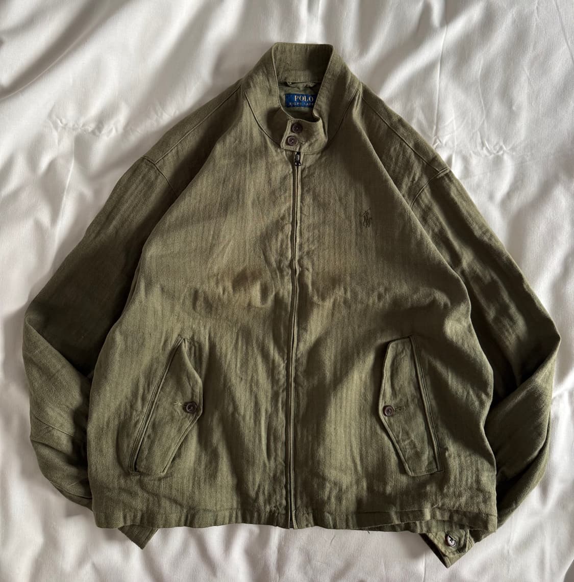 [XL] 폴로 랄프로렌 바라쿠다 헤링본 린넨 트윌 해링턴 자켓 상품이미지1