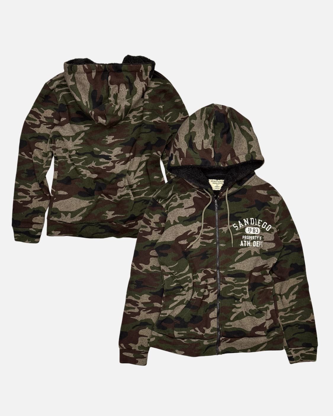 SKKONE camo pattern knit hood zip-up 상품이미지1