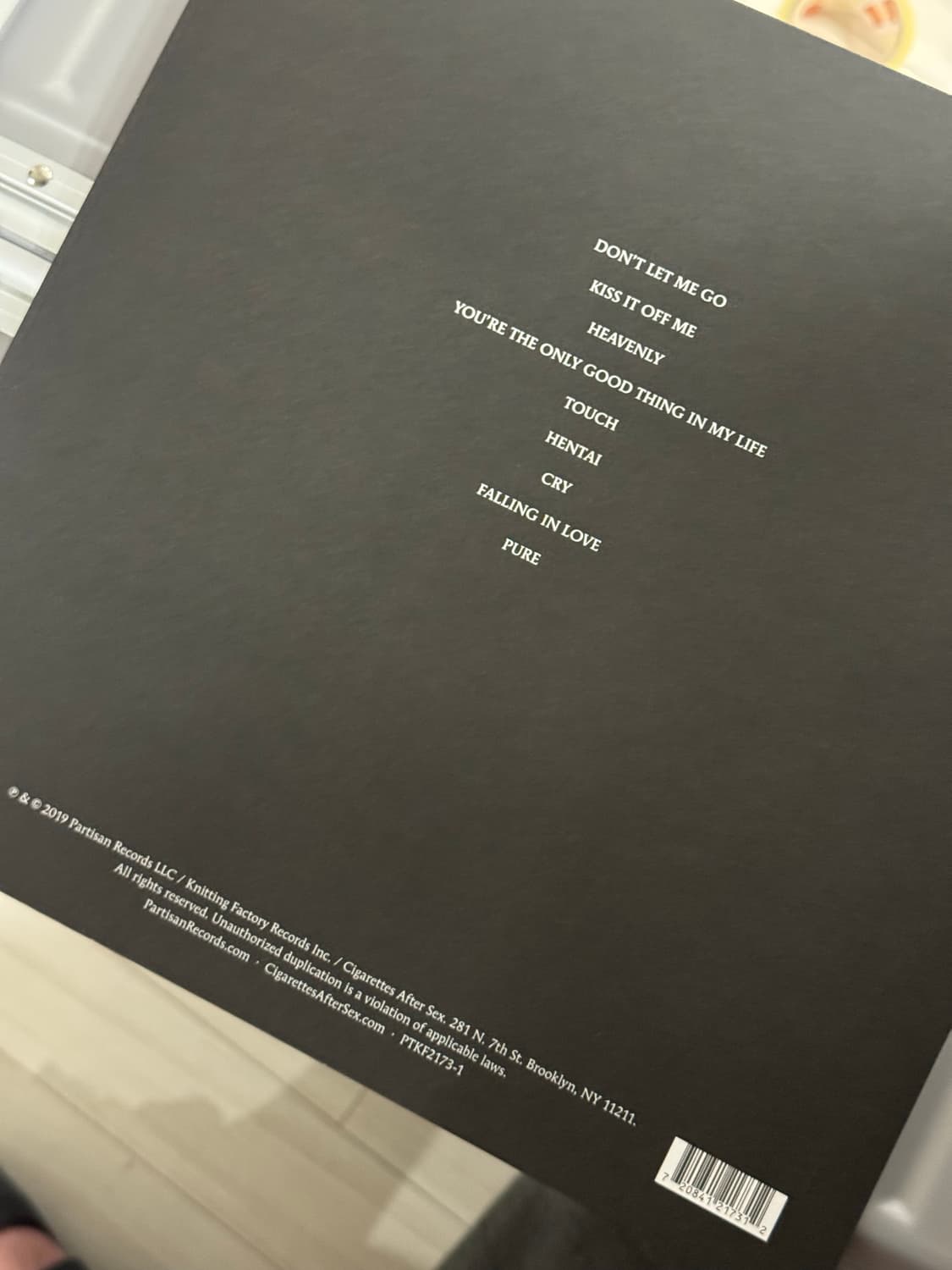 Cigarettes after sex LP 새제품[쿨거래] 상품이미지2