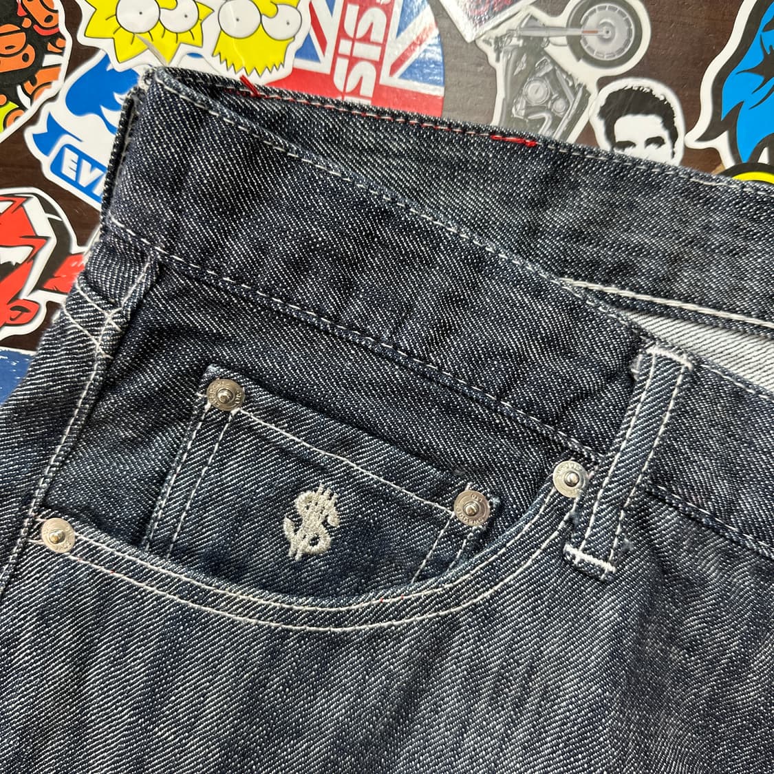 스와거 와이드 블루 진 데님 팬츠 34 상품이미지7