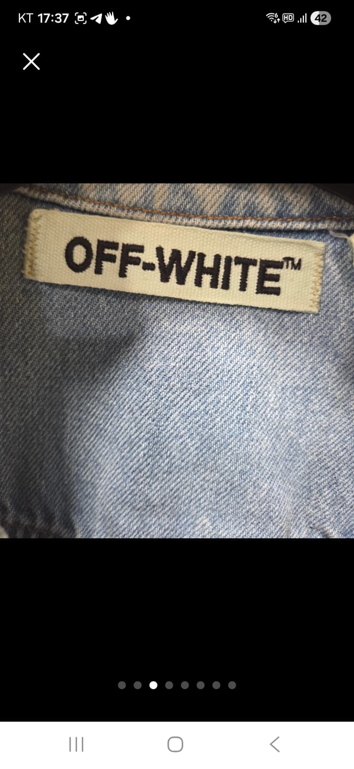 오프화이트 데님 셔츠 자켓 상품이미지3