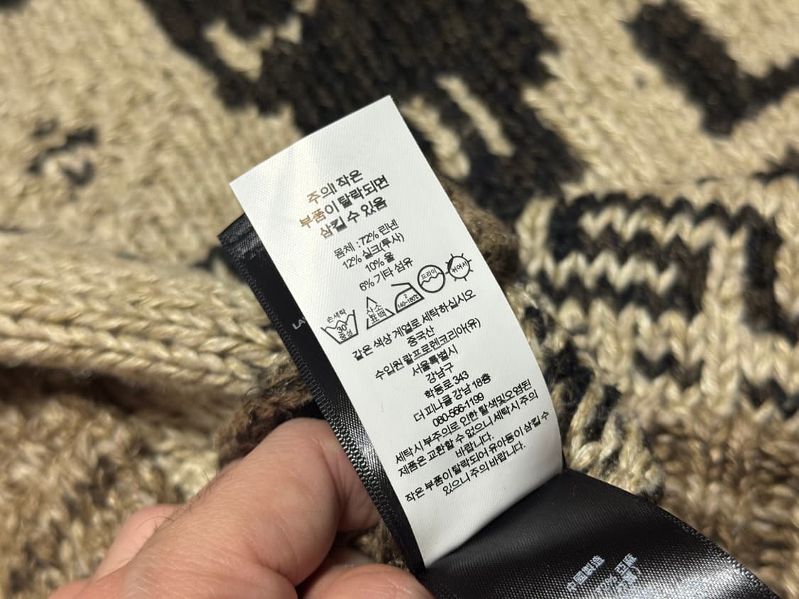 RRL 웨스턴 핸드니트 황소 숄칼라 가디건 S 상품이미지4