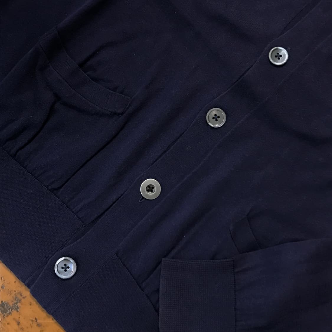 폴로랄프로렌 네이비 피마코튼 니트 가디건 남성 105 사이즈 상품이미지4