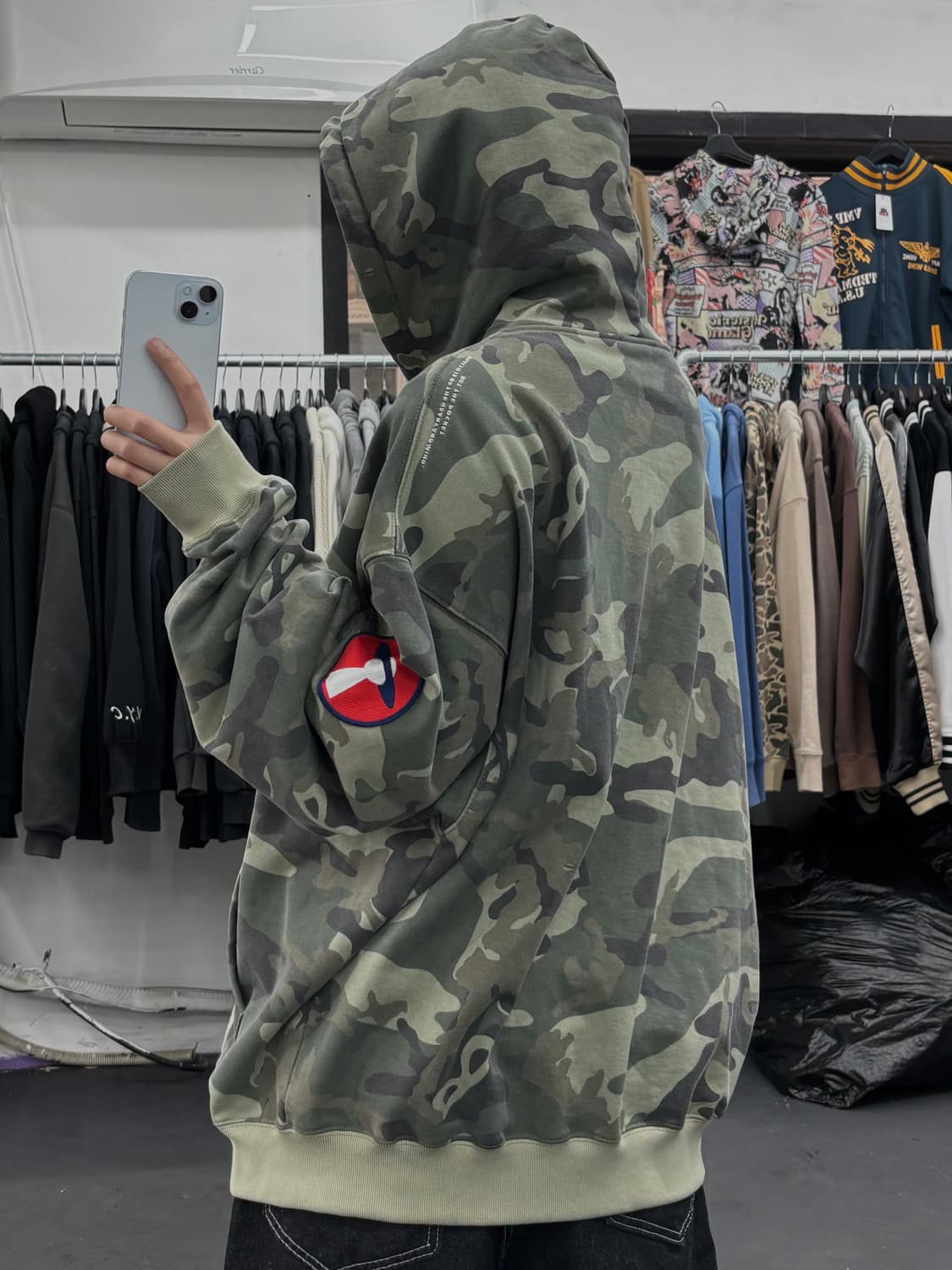 빌리어네어 보이즈 클럽 패치워크 카모 후드집업 상품이미지4