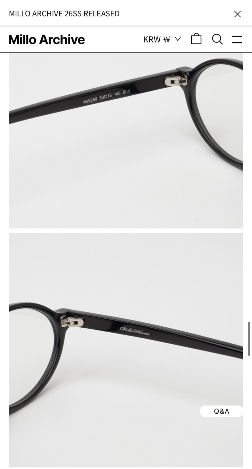 새상품) 밀로 우먼 안경 / 정가 :8.5만 상품이미지6