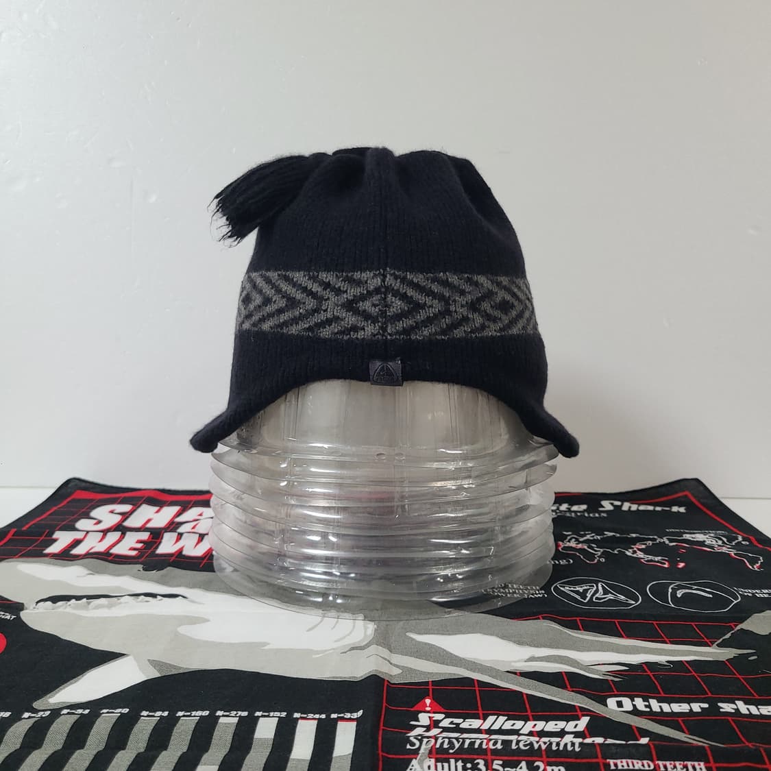 2002년 00s 나이키 ACG 올드 빈티지 이어플립 블랙 비니 모자 상품이미지2