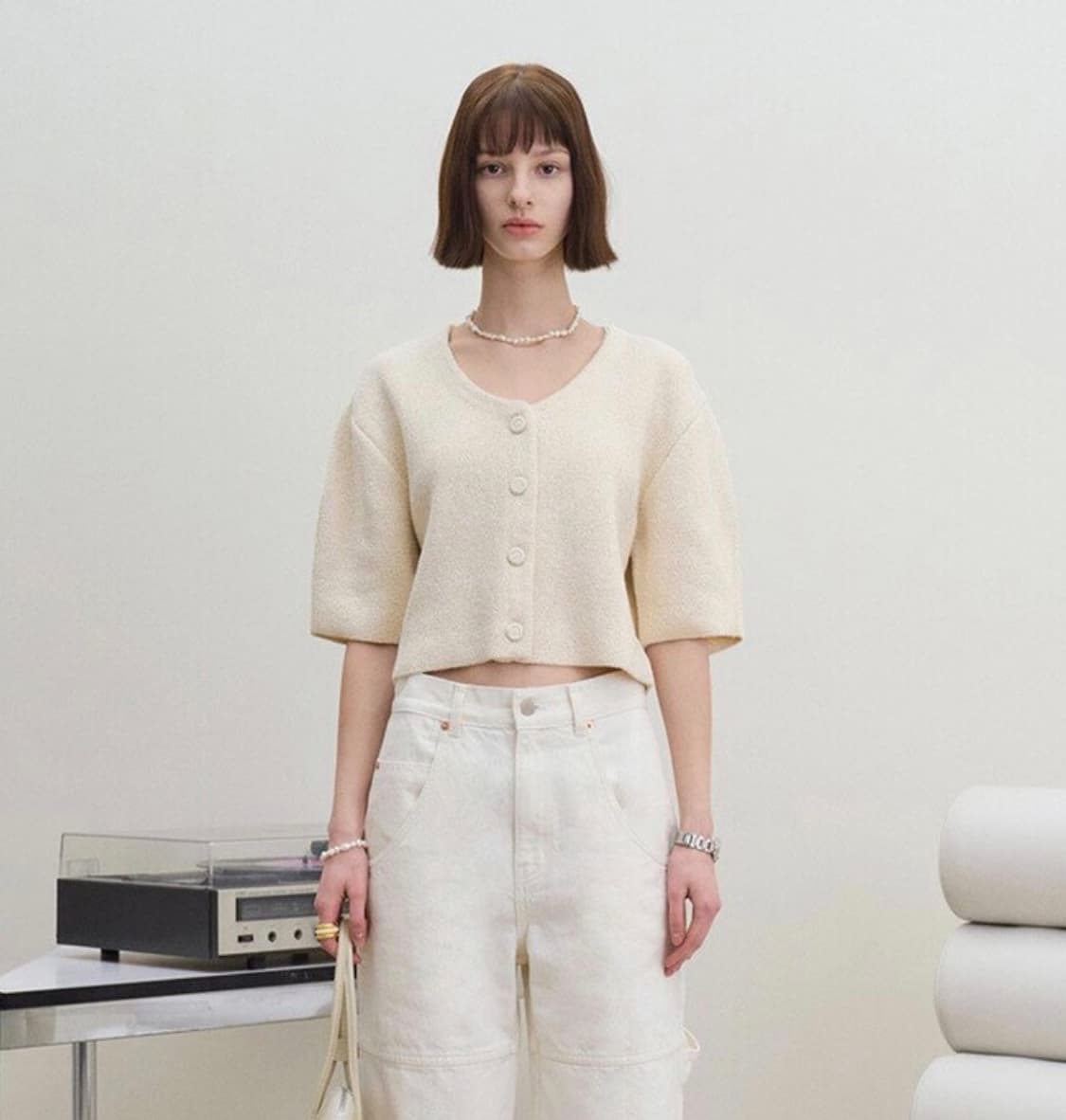 새상품 그로브 롤린 반팔 가디건 상품이미지2