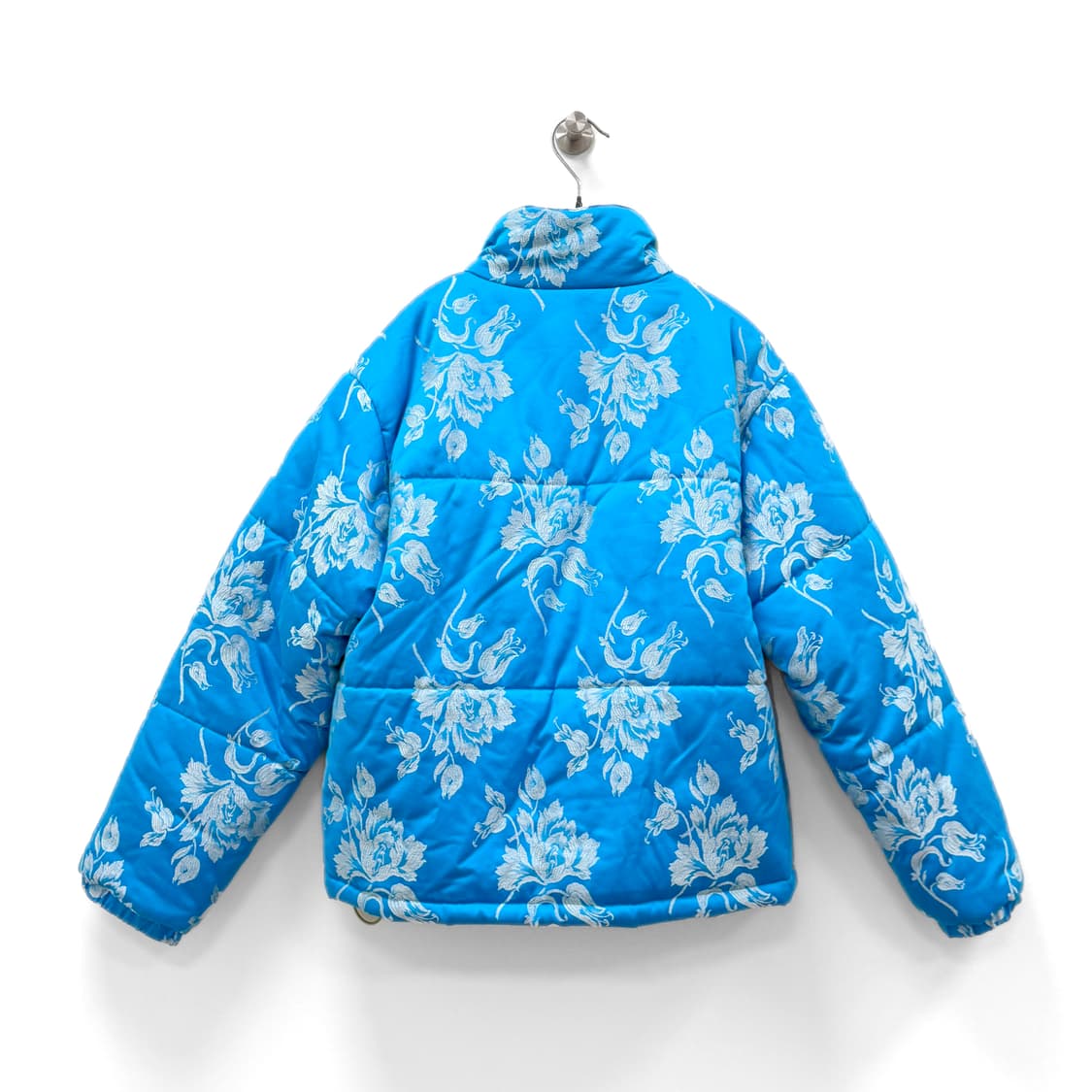 2DW 업사이클 프렌치 자카드 패딩 블루 상품이미지2