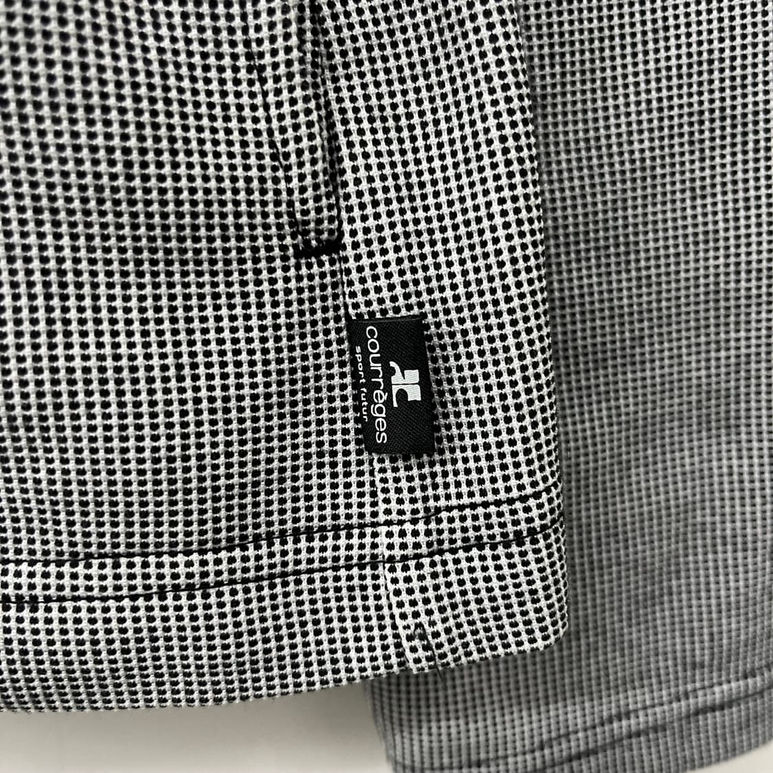 꾸레쥬 체크 패턴 후드 집업 여S 상품이미지3