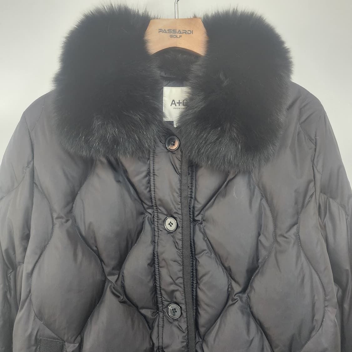 A+G 퍼 블랙 숏패딩 상품이미지2