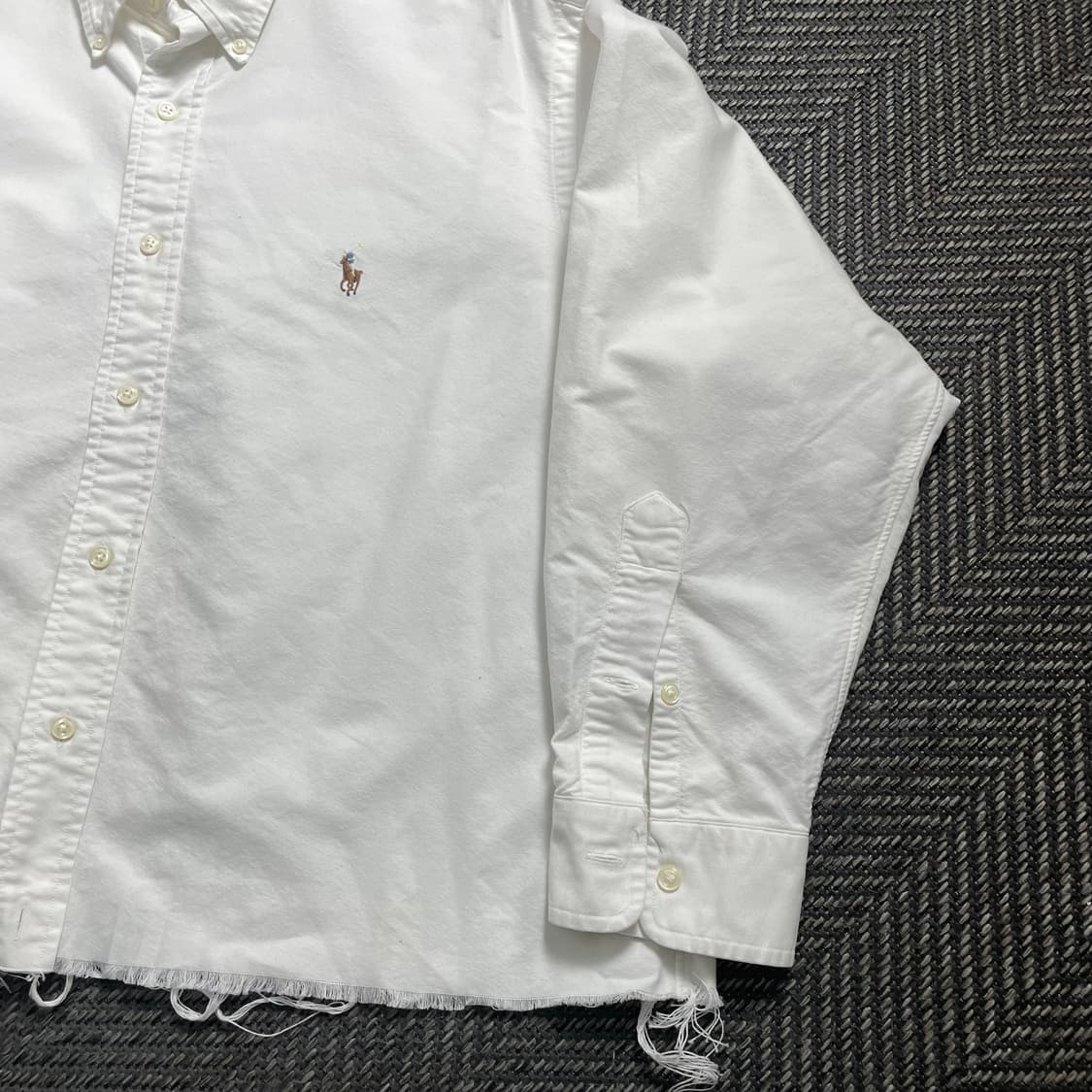 폴로 랄프로렌 옥스포드 화이트 컷팅 크롭 셔츠 y 4584 상품이미지4