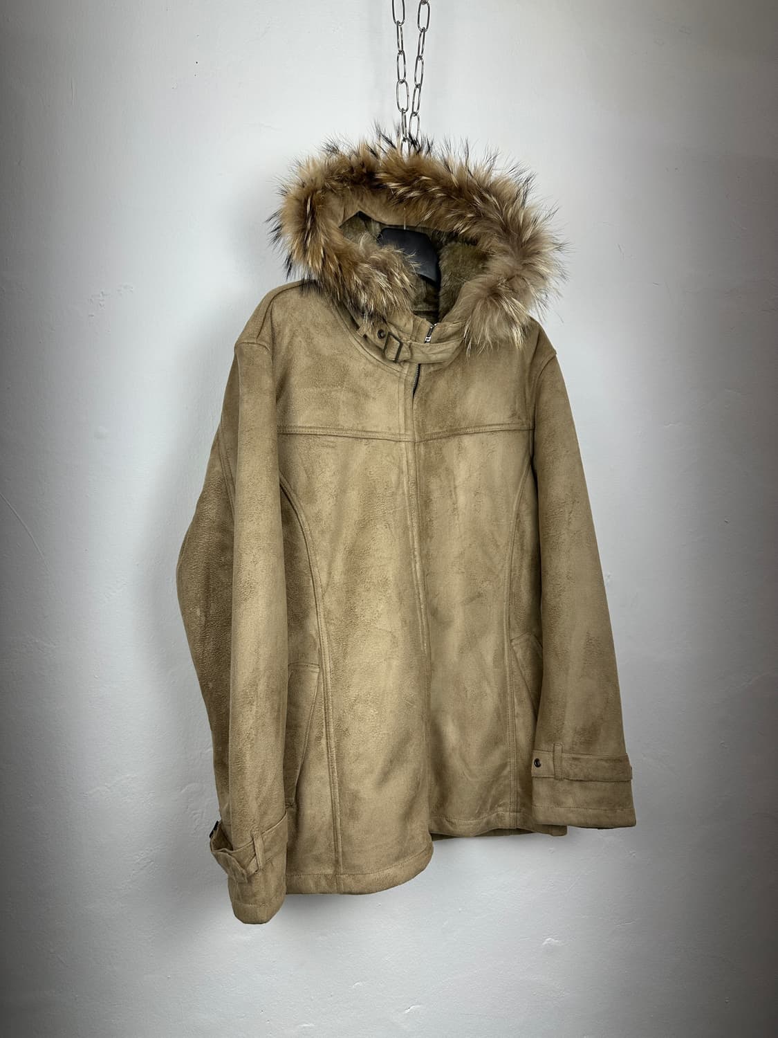 Navy produce suede fur jacket 상품이미지1