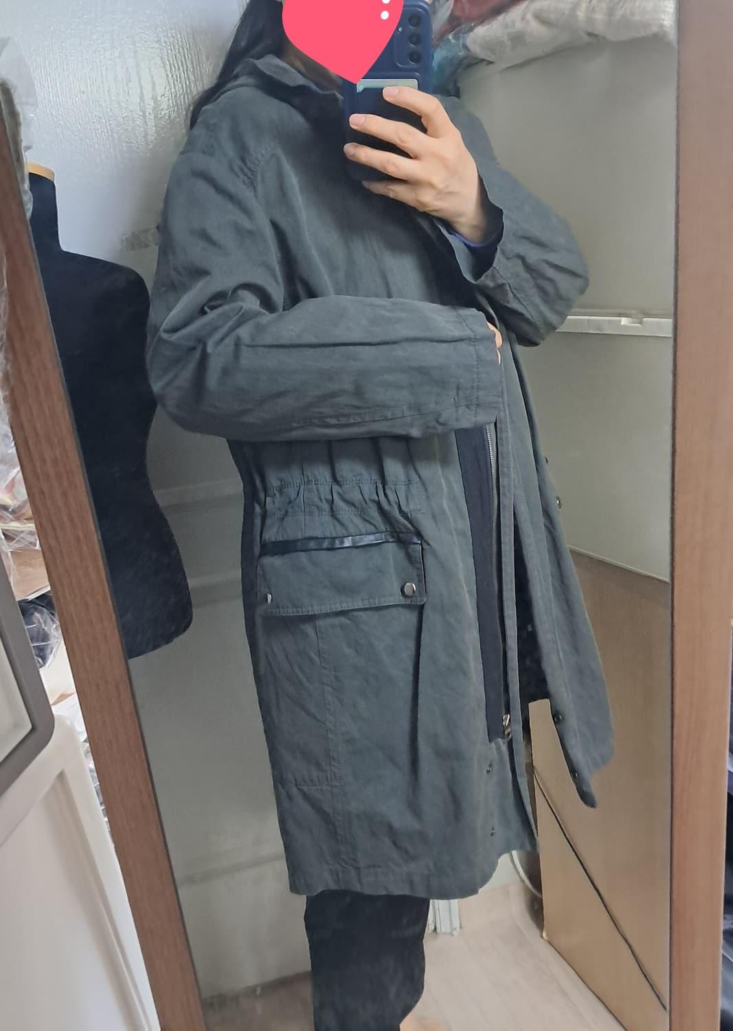 산드로 후드 야상 자켓 코트 S(55~66) 상품이미지9