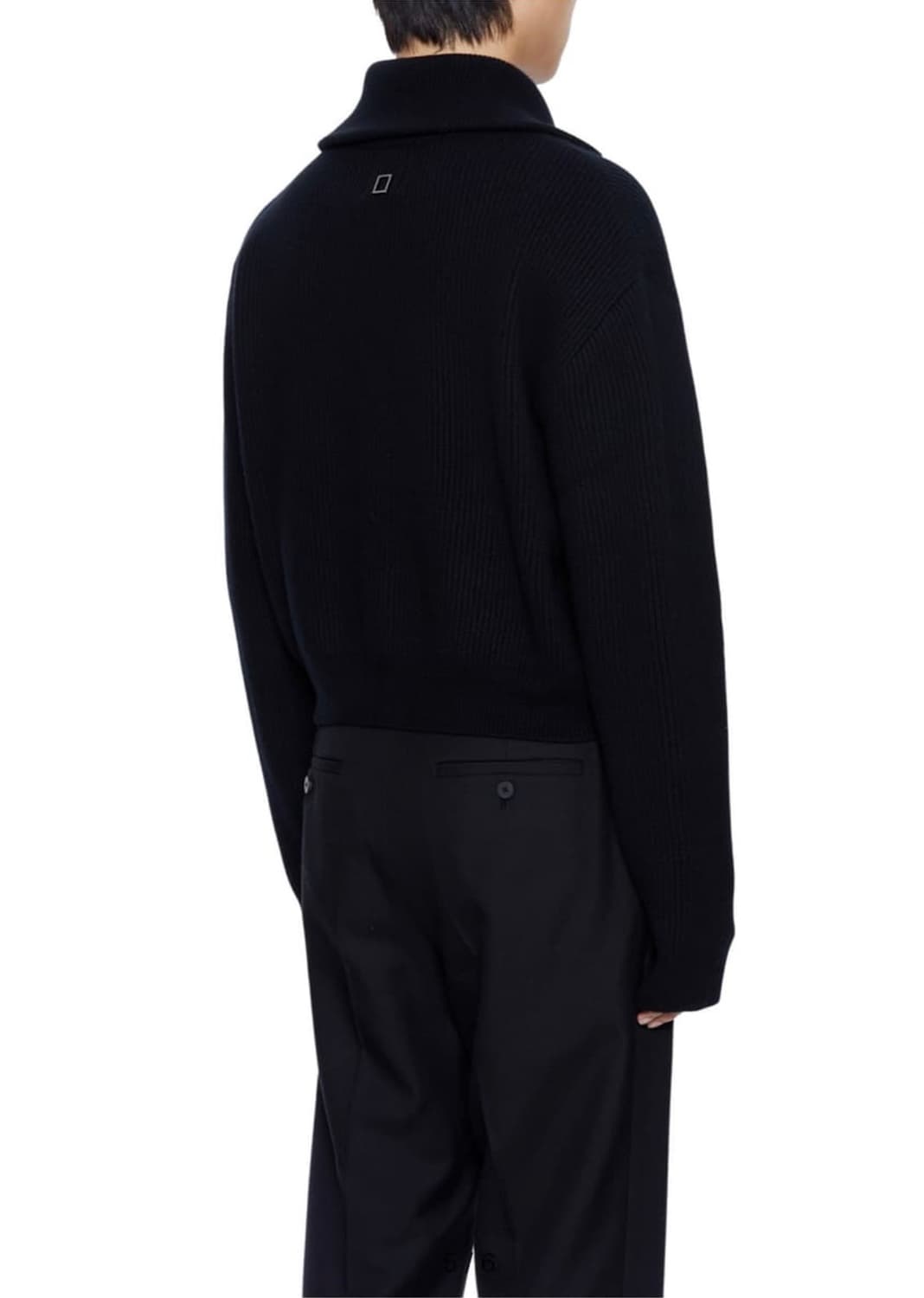 [48] 우영미 하프 집업 니트 블랙 상품이미지5