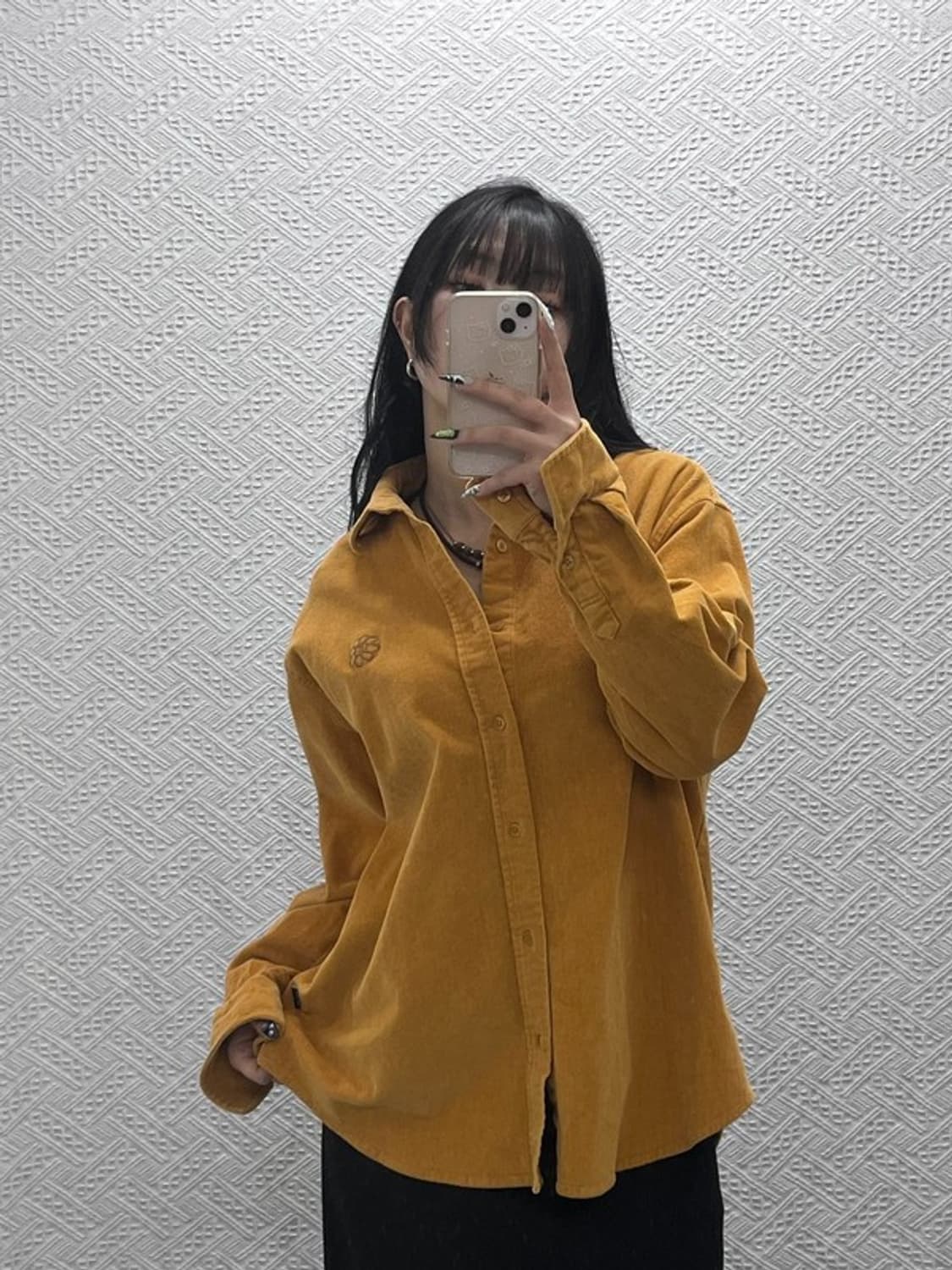 와릿이즌 와키윌리 레트로 머스타드 코듀로이 셔츠 XL C08778 상품이미지1