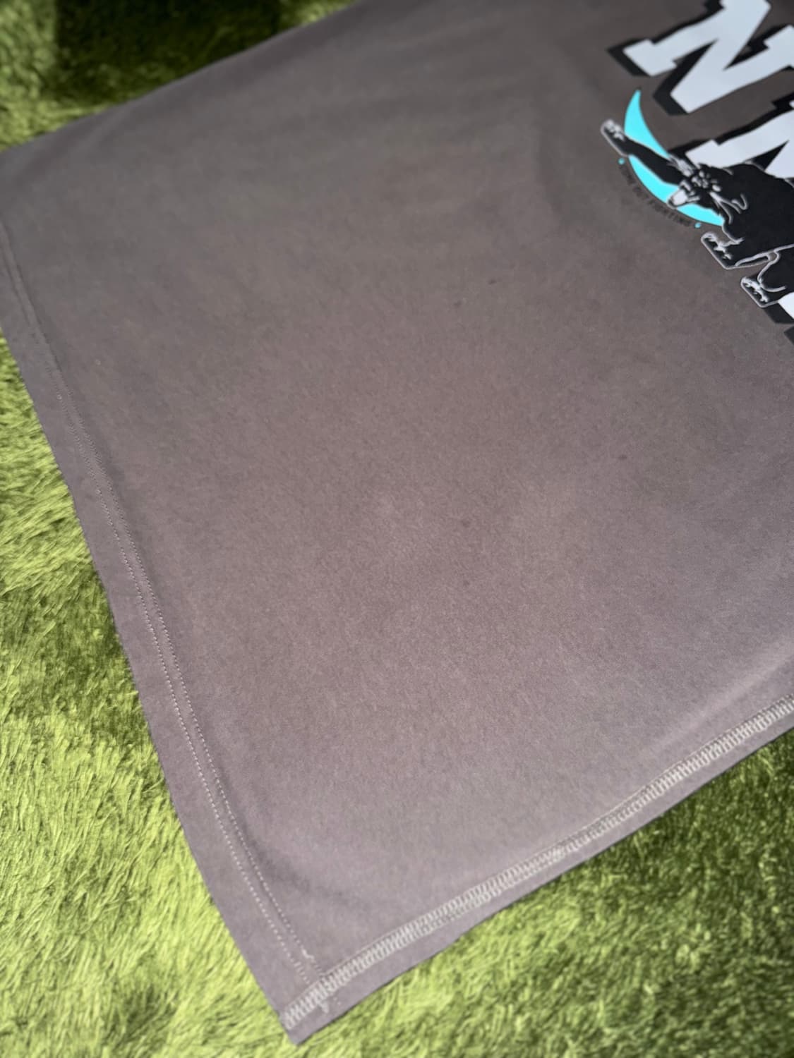 [M] 네이머 클로딩 그래픽 프린트 플랫심 티셔츠 챠콜 상품이미지5