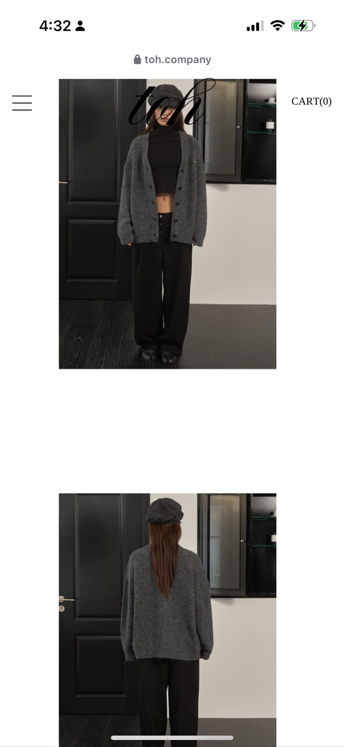 [toh]Foam blacket cardigan vintage black 상품이미지3