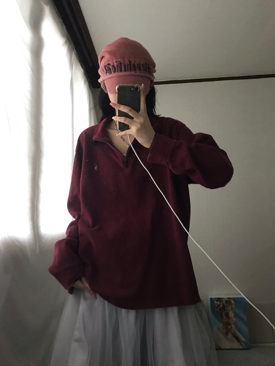 폴로 버건디 반집업 상품이미지2