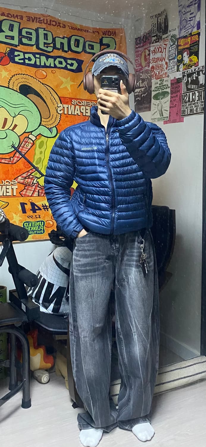 컬럼비아 옴니쉴드 경량패딩 블루색상  L 상품이미지1