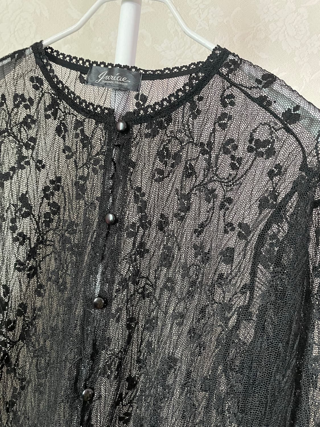 빈티지 플라워 레이스 시스루 가디건 상품이미지4