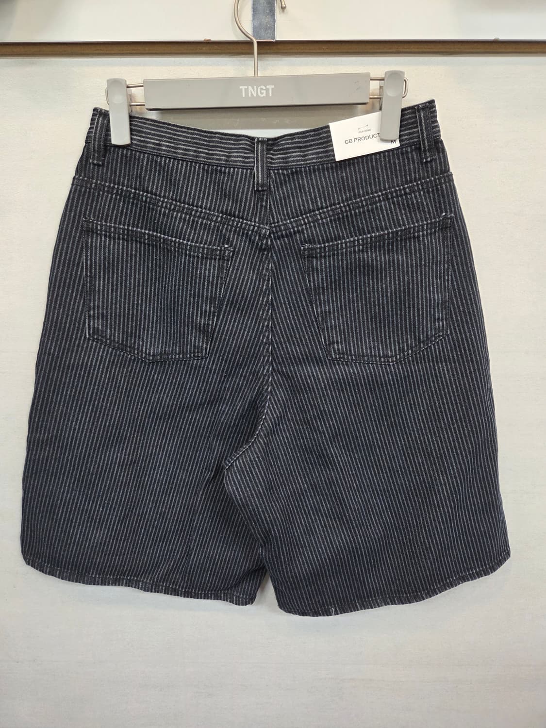 빈티지 gb 프로덕스 스트라이프 버뮤다 데님반바지 대략 26 27  상품이미지2