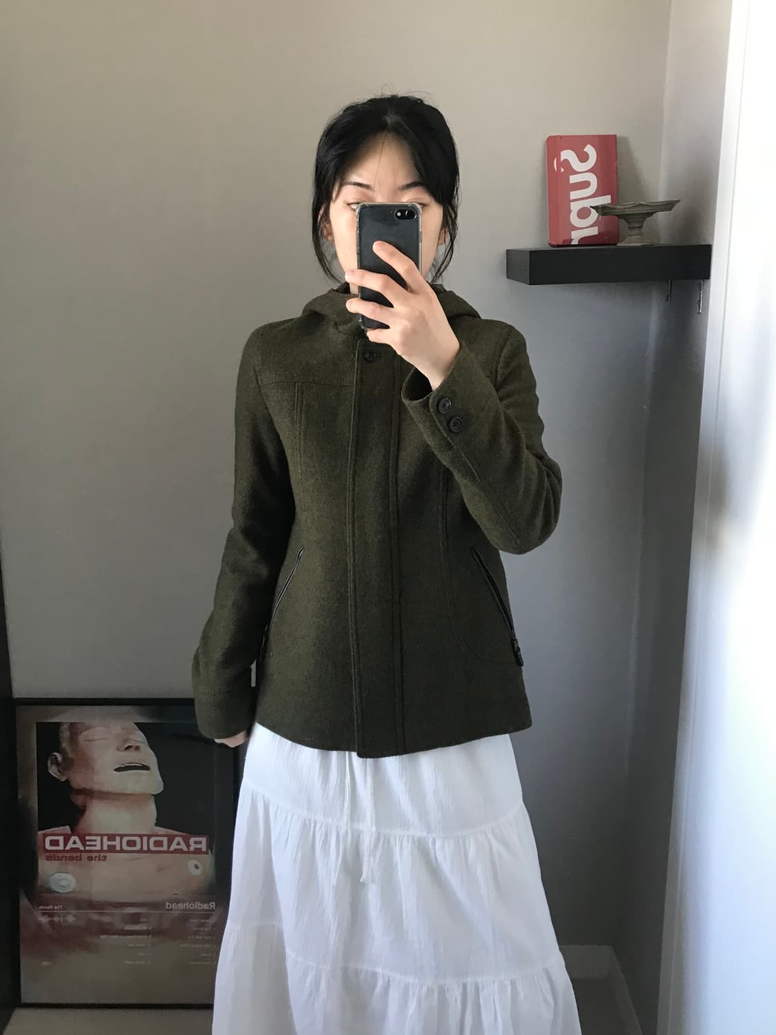 빈폴 카키 누빔 후드 울 자켓 상품이미지1