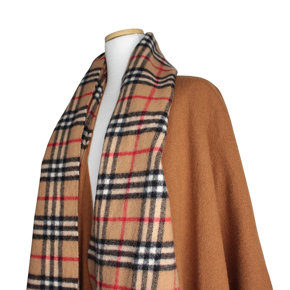 버버리 체크 캐시미어 케이프 롱코트 (빅 오버사이즈) 상품이미지5