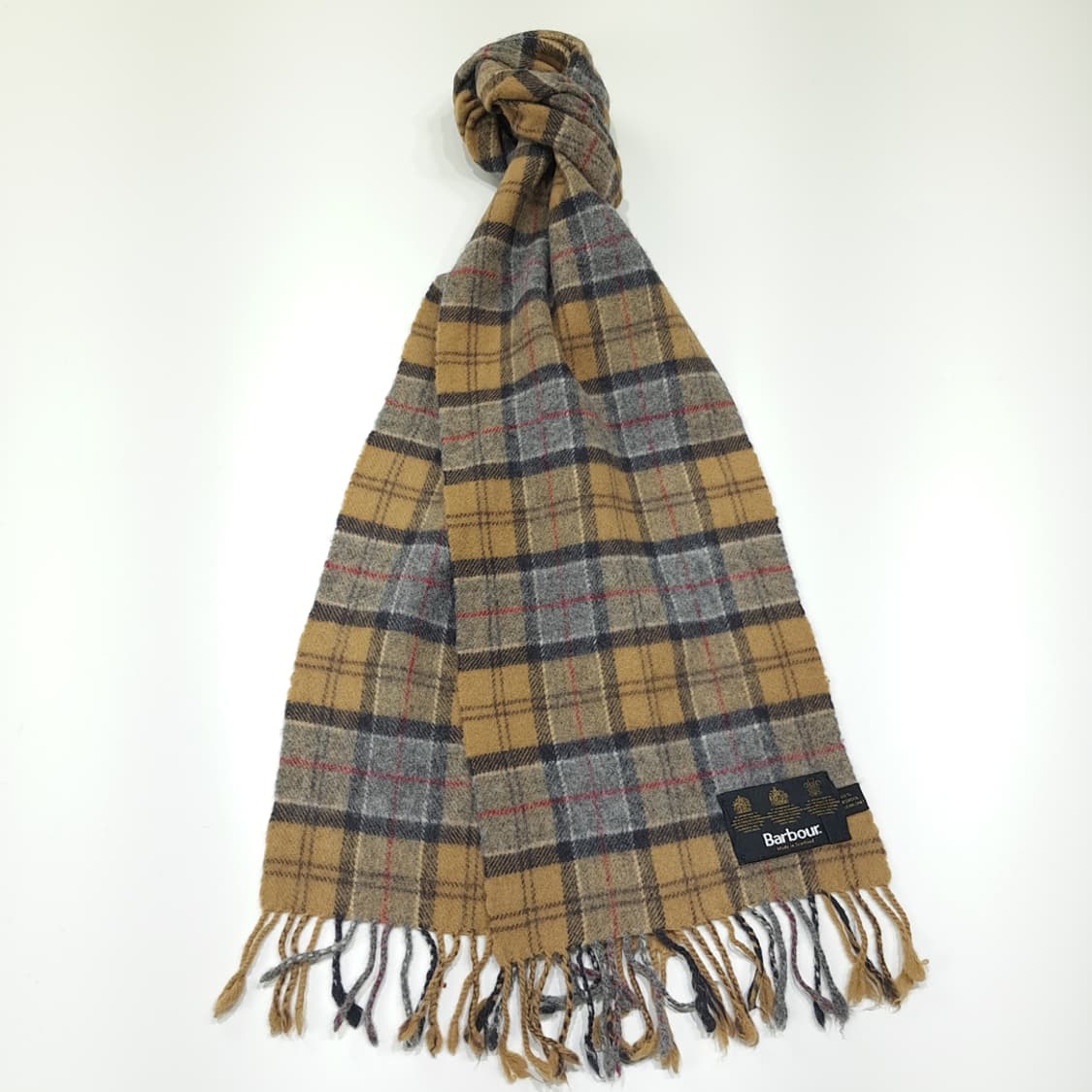 MX494 바버 90s 스코틀랜드판 램스울 클래식타탄 머플러 목도리 상품이미지2