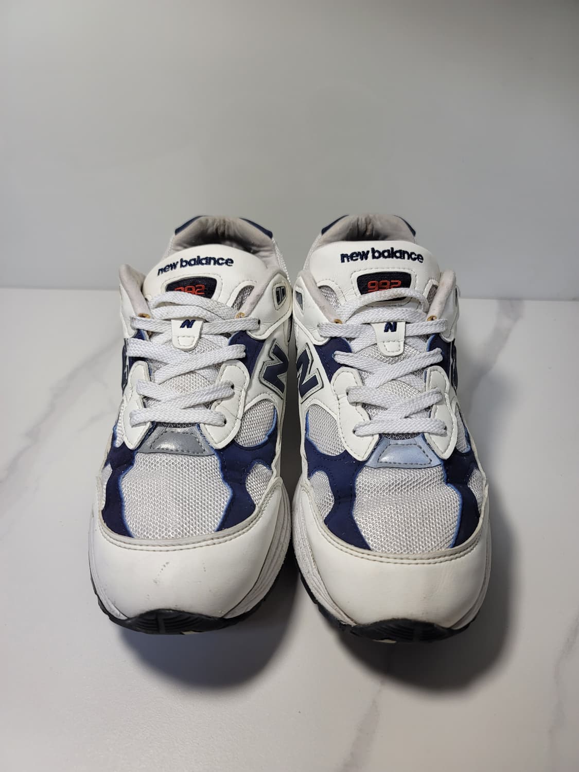 뉴발란스 992 화이트 네이비 MADE IN USA 275 상품이미지3