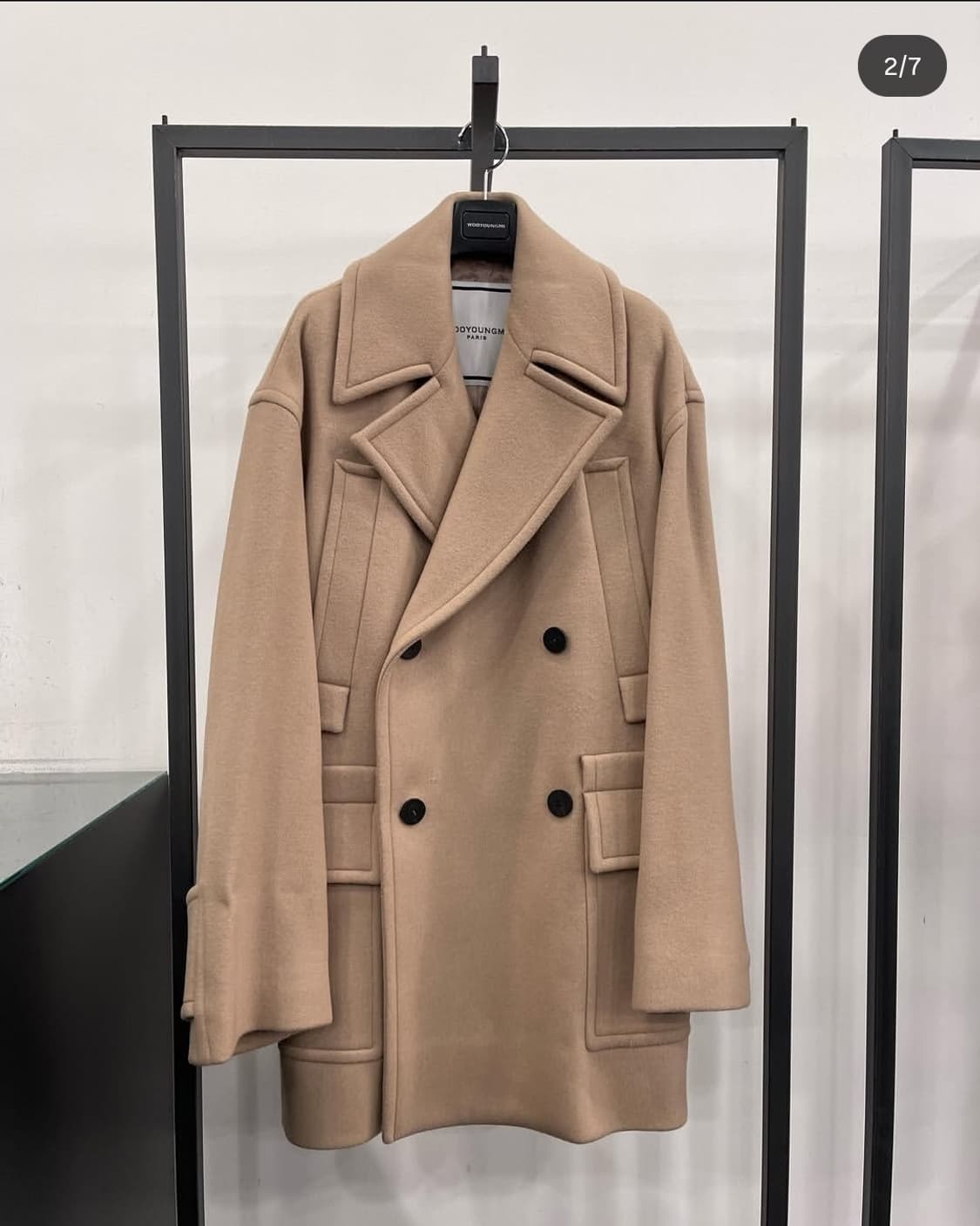 우영미 21fw베이지 코트 사이즈48(105~110) 팝니다. 상품이미지1